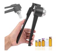 Crimpadora Manual para Cápsulas Flip-Off de 13/15/20mm - Pinza para Cápsulas de Aluminio y Aluminio-Plástico - Herramienta de Acero Inoxidable para Laboratorios y Uso Farmacéutico