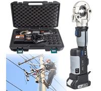 Crimpadoras hidráulicas eléctricas hidráulicas, crimpadora de terminales de cable de alto rendimiento, kit de herramientas de cable de terminal eléctrico, rango de 16-300 m² rojo, acero fundido