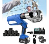 Crimpeadora HidráUlica EléCtrica, Crimpadora HidráUlica Recargable Con Salida De 60/120 Kn, Con Matrices De Crimpeado 16-300 Mm²/400 Mm², Para Cables EléCtricos DoméSticos E Industriales(EZ-400)