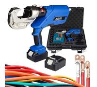 Crimpeadora HidráUlica EléCtrica Industrial Para Terminales De Cable,Crimpadora A BateríA De Litio,Crimpadora Recargable Para Terminales De Cobre/Aluminio,Para Cables DoméSticos E Industriales(EZ-400)
