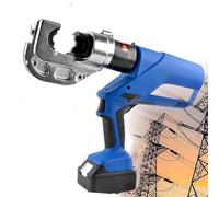 Crimpeadora HidráUlica EléCtrica Para Terminales De Cable,Crimpadora Recargable, Adecuada Para Terminales De Cobre/Aluminio,Incluye Matrices Y 2 BateríAs,Para Cables DoméSticos E Industriales(EZ-300)