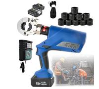 Crimpeadora HidráUlica Recargable, Crimpadora HidráUlica EléCtrica Para Terminales De Cable, Con Matrices, Para Terminales De Cobre/Aluminio, Para Cables EléCtricos DoméSticos E Industriales(EZ-300)