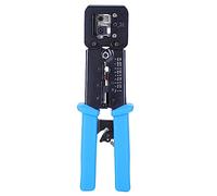 Crimper multifuncional para cables de red, pelacables y alicates de crimpado; crimper profesional 4P, 6P y 8P RJ45 con mango antideslizante para cables Ethernet