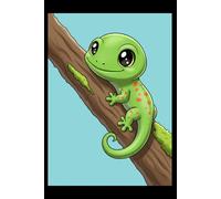 Crimson Day Gecko Journal - Kawaii Cover: Part of the Lizard Collection - Themed for Kids, Teens & Adults - with Unlined Pages