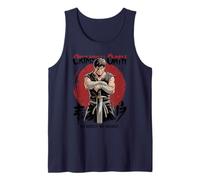 Crimson Oath Warrior Dark Fantasy Samurai Anime Arte japonés Camiseta sin Mangas