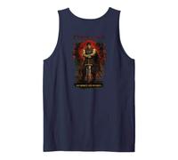 Crimson Oath Warrior Dark Fantasy Samurai Anime Arte japonés Camiseta sin Mangas