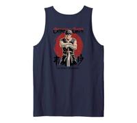 Crimson Oath Warrior Dark Fantasy Samurai Anime Arte japonés Camiseta sin Mangas