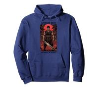 Crimson Oath Warrior Dark Fantasy Samurai Anime Arte japonés Sudadera con Capucha