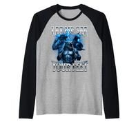 Cringe Alpha Wolf Déjame Ver Tus pies Raro Camiseta Manga Raglan