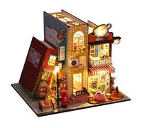 CRIOLPO Casa de Muñecas en Miniatura, Kit de Casa de Muñecas de Madera Kits de Modelos de Decoración, Kit de Book Nook DIY 3D para Adultos Niños Cumpleaños Regalos(Fuera del Libro)