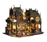 CRIOLPO Kit de casa de muñecas en Miniatura, Juego de Bricolaje de casa pequeña de Madera para Adultos, pequeño Juguete Hecho a Mano con Muebles detallados - Holo Magic City