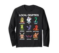 Criptidos locales Lindos monstruos críptidos de América Kawaii Divertidos Manga Larga