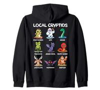 Criptidos locales Lindos monstruos críptidos de América Kawaii Divertidos Sudadera con Capucha