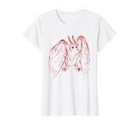 Criptozoología de Red Mothman Cuentos Populares Retro y espeluznantes sobre críptidos Camiseta gráfica económica
