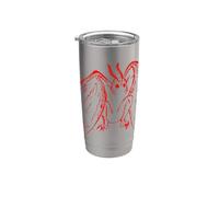 Criptozoología de Red Mothman Cuentos populares retro y espeluznantes sobre críptidos Vaso térmico de acero inoxidable de doble pared