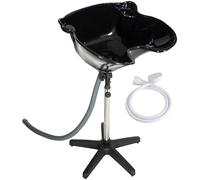 Cris nails - kit lavacabezas y ducha para lavar el cabello, lavacabezas portátil negro con grifo (Lavacabeza portatil grande con grifo)