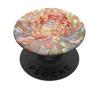 Crisantemo Noviembre Nacimiento Flor Floral Manchado Vintage PopSockets PopGrip Adhesivo