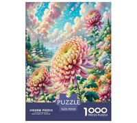 Crisantemo Puzzle Imposible,desafío for Adults Fiori Piante Bellissimo Juego Educativo 1000 Piezas Obra De Arte De Juego De para Adultos Y Niños Mayores De 12 Años 70x50cm/1000pcs