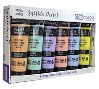 Criscolor - Surtido Pintura Acrílica Pastel - PACK 6x35ml - Para trabajo artístico y manualidades - Para Principiantes, Estudiantes y Artistas profesionales. (Pastel 6x35 ml)