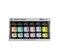 Criscolor - Surtido Pintura Acrílica Pastel - PACK 6x75ml - Para trabajo artístico y manualidades - Para Principiantes, Estudiantes y Artistas profesionales (Pastel 6x75 ml)