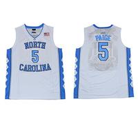 crisgiord 2016 hombres del norte Carolina Tar Heels baloncesto Jersey no. 5 Marcus Paige, S, Blanco