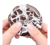 Crisis de ansiedad y juego sensorial: Pelota antiestrés crujiente con diseño de chocolate moldeable Squishys de relajación para oficina meditación hogar actividades al aire libre y reuniones escolares