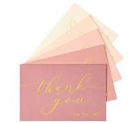 Crisky 50 tarjetas de agradecimiento con 50 sobres y 50 pegatinas, sencillas, elegantes y elegantes, perfectas para bodas, negocios, cumpleaños, graduación, etc. 4 x 6 pulgadas, paquete de 50 unidades