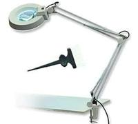 Crisnails® Lámpara de Manicura UV/LED Lupa con Soporte Laminado para Uso Móvil (Lupa de Mesa UV) + Paletina pincel para tintes