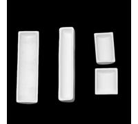 Crisol cuadrado de corindón de fondo arqueado de alúmina al 99% de alta pureza for análisis térmico y pruebas de materiales en laboratorio(80 * 55 * 25mm)