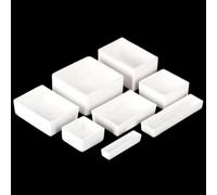 Crisol de alúmina al 99% - Contenedor de corindón cuadrado Al2O3 resistente a altas temperaturas for laboratorio e industria, 1 unidad(90x65x30mm)