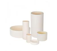 Crisol de alúmina cilíndrico de alta capacidad, 80 ml-800 ml, excepcional resistencia al choque térmico e inercia química, 1 unidad(400ml 66x150mm)