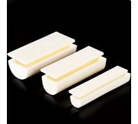 Crisol de barco de combustión semicírculo de corindón de alúmina de alta temperatura con tapa - 1600 ℃ a 1750 ℃ para uso en laboratorio 1 pieza(42MLx100x40x25mm)