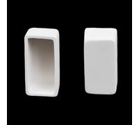 Crisol de circonio de alta temperatura, plato cuadrado de cerámica duradero for uso industrial y de laboratorio, resistencia a 2600°F, 1 ud.(250mL-100x100x30mm)