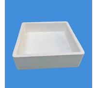 Crisol de corindón de mullita resistente a altas temperaturas for hornear polvo de batería de litio (1 unidad) - Personalizable(170 x 170 x 50 mm)