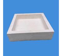 Crisol de corindón de mullita resistente a altas temperaturas for hornear polvo de batería de litio (1 unidad) - Personalizable(138 x 138 x 37 mm)