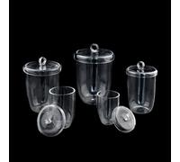 Crisol de cuarzo de alta pureza con cubierta transparente - Crisoles de sílice resistentes a altas temperaturas for laboratorio - Múltiples(50ml)
