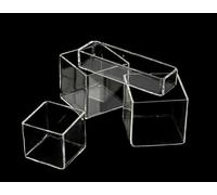 Crisol de cuarzo resistente al calor (99,99% SiO2) for hornos tubulares y laboratorios (1 unidad)(110 * 110 * 110mm)