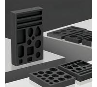 Crisol de grafito de alta pureza | Resistencia al calor extrema hasta 3000 ℃ | resistente a la erosión con mango | 1 Uds.(11-hole circular combination)