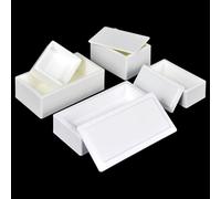 Crisol de magnesia con 99% de pureza: recipiente cerámico de MgO de alta temperatura for uso en laboratorio, temperatura máxima de 2200 °C (1 unidad)(365mL*96 * 96 * 55mm)