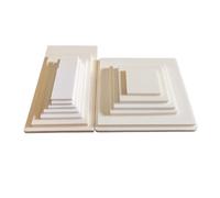 Crisol de óxido de aluminio, Cubierta de crisol doble cara con hojas cerámica alúmina del 99% for tamaño múltiple investigación científica(150x150x7mm)