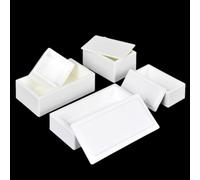 Crisol de óxido de magnesio puro al 99% con tapa - Navecilla de cerámica resistente a altas temperaturas for uso en laboratorio (1 unidad)(50 * 25 * 20mm)