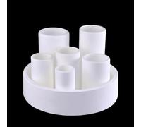 Crisol de óxido de magnesio resistente, capacidad de 0,9~1400 ml, vaso de cerámica cilíndrico de MgO for uso en laboratorio, 1 ud.(Round Plate φ30x3mm)