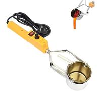 Crisol de plomo portátil, crisoles de horno de soldadura eléctrica for fundir metal, crisol de estaño y peltre for soldadura eléctrica, ajuste de 150 a 450 °C, for moldes de pesas de pesca(1500G)