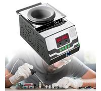 Crisol de soldadura eléctrico, crisol digital for soldadura con plomo, horno de soldadura con baño desoldador y pantalla digital dual, ajuste libre de 0 a 600 °C(Φ80*40mm)
