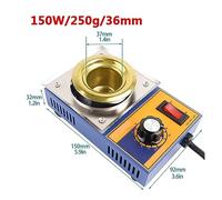 Crisol de soldadura, Horno de fusión de estaño crisol de 300W termorregulación ajustable baño desoldador de soldadura 200 ℃-480 ℃ 37/50/80/100mm(150W)