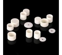 Crisoles de análisis térmico de 10 piezas con tapa - 99,5% de alúmina for uso industrial y de laboratorio(D6xH4mmWith lid)
