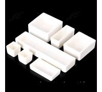 Crisoles rectangulares pequeños de aluminio for barcos, corindón de alúmina con 99% de pureza, temperatura máxima 1800 °C, 1 unidad(50x50x25mm)