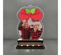 CrisPhy Mini Lámpara Navideña Personalizable con fotos - Un Toque Cálido y Festivo para Revivir tus Recuerdos esta Navidad (Foto)