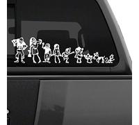 CrisPhy Pegatina Familia Zombie - Puerta, Coche, Libros etc.