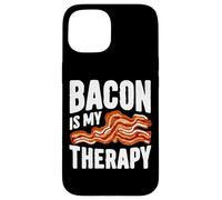 Crispy Mood Booster Bacon Is My Therapy Design Carcasa para iPhone 15